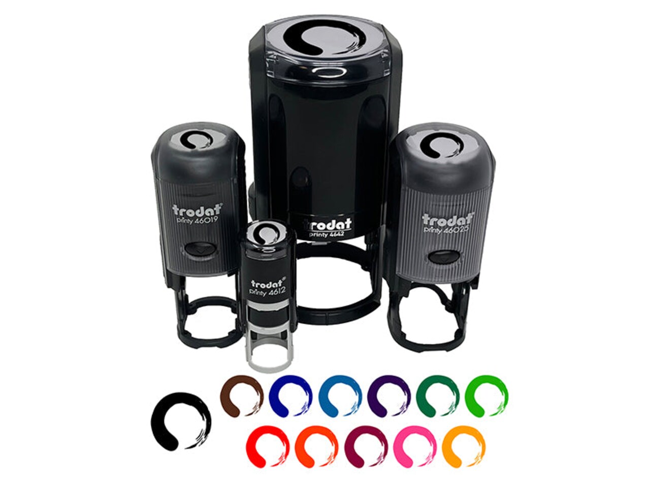 Enso Zen Buddhism Infinity Circle Self-Inking Rubber Stamp Ink Stamper for Stamping Crafting Planners